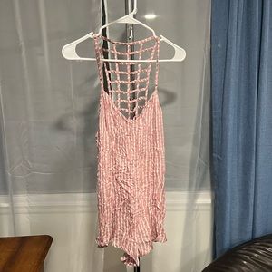 Pretty Pink and White Beachy Romper | RVCA